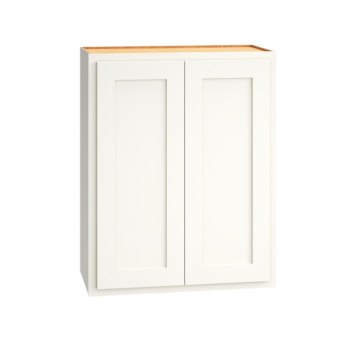 Diamond Express Jamestown 24-in W x 30-in H x 12-in D White Partial Overlay Wall Fully Assembled Plywood Cabinet (Recessed Panel Shaker Door Style)