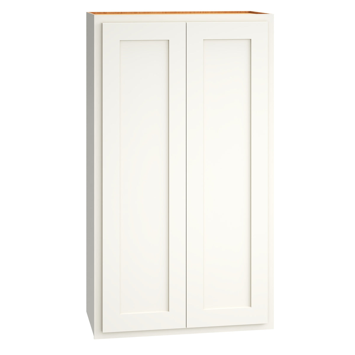 Diamond Express Jamestown 24-in W x 42-in H x 12-in D White Partial Overlay Wall Fully Assembled Plywood Cabinet (Recessed Panel Shaker Door Style)
