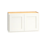 Diamond Express Jamestown 30-in W x 18-in H x 12-in D White Partial Overlay Wall Fully Assembled Plywood Cabinet (Recessed Panel Shaker Door Style)