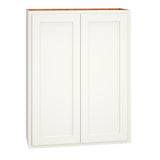 Diamond Express Jamestown 30-in W x 39-in H x 12-in D White Partial Overlay Wall Fully Assembled Plywood Cabinet (Recessed Panel Shaker Door Style)