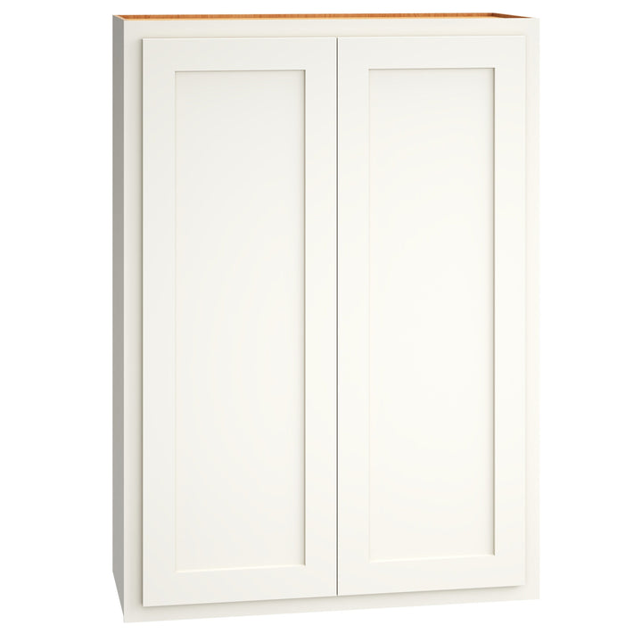 Diamond Express Jamestown 30-in W x 42-in H x 12-in D White Partial Overlay Wall Fully Assembled Plywood Cabinet (Recessed Panel Shaker Door Style)