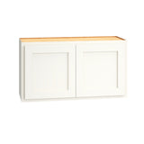 Diamond Express Jamestown 33-in W x 18-in H x 12-in D White Partial Overlay Wall Fully Assembled Plywood Cabinet (Recessed Panel Shaker Door Style)
