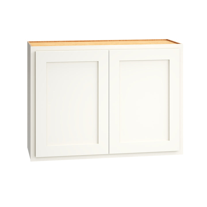 Diamond Express Jamestown 33-in W x 24-in H x 12-in D White Partial Overlay Wall Fully Assembled Plywood Cabinet (Recessed Panel Shaker Door Style)