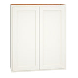 Diamond Express Jamestown 33-in W x 39-in H x 12-in D White Partial Overlay Wall Fully Assembled Plywood Cabinet (Recessed Panel Shaker Door Style)