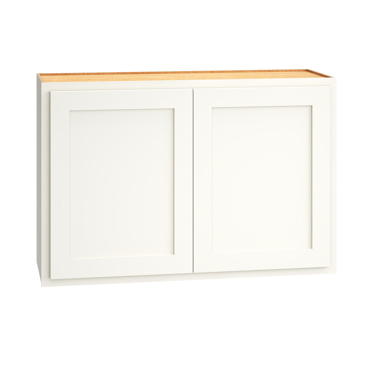 Diamond Express Jamestown 36-in W x 24-in H x 12-in D White Partial Overlay Wall Fully Assembled Plywood Cabinet (Recessed Panel Shaker Door Style)