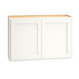 Diamond Express Jamestown 36-in W x 24-in H x 12-in D White Partial Overlay Wall Fully Assembled Plywood Cabinet (Recessed Panel Shaker Door Style)