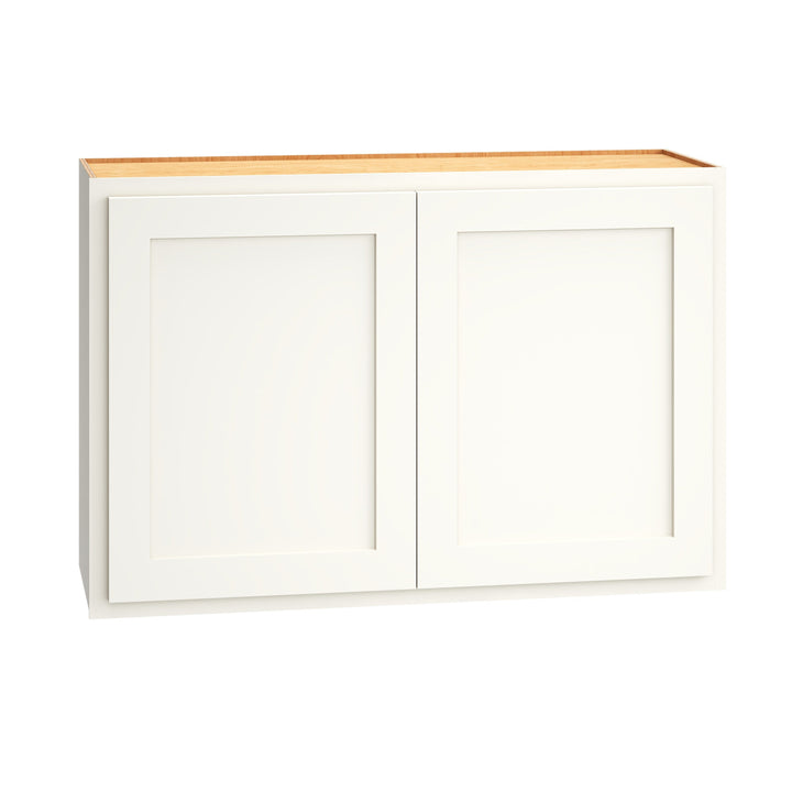 Diamond Express Jamestown 36-in W x 24-in H x 12-in D White Partial Overlay Wall Fully Assembled Plywood Cabinet (Recessed Panel Shaker Door Style)