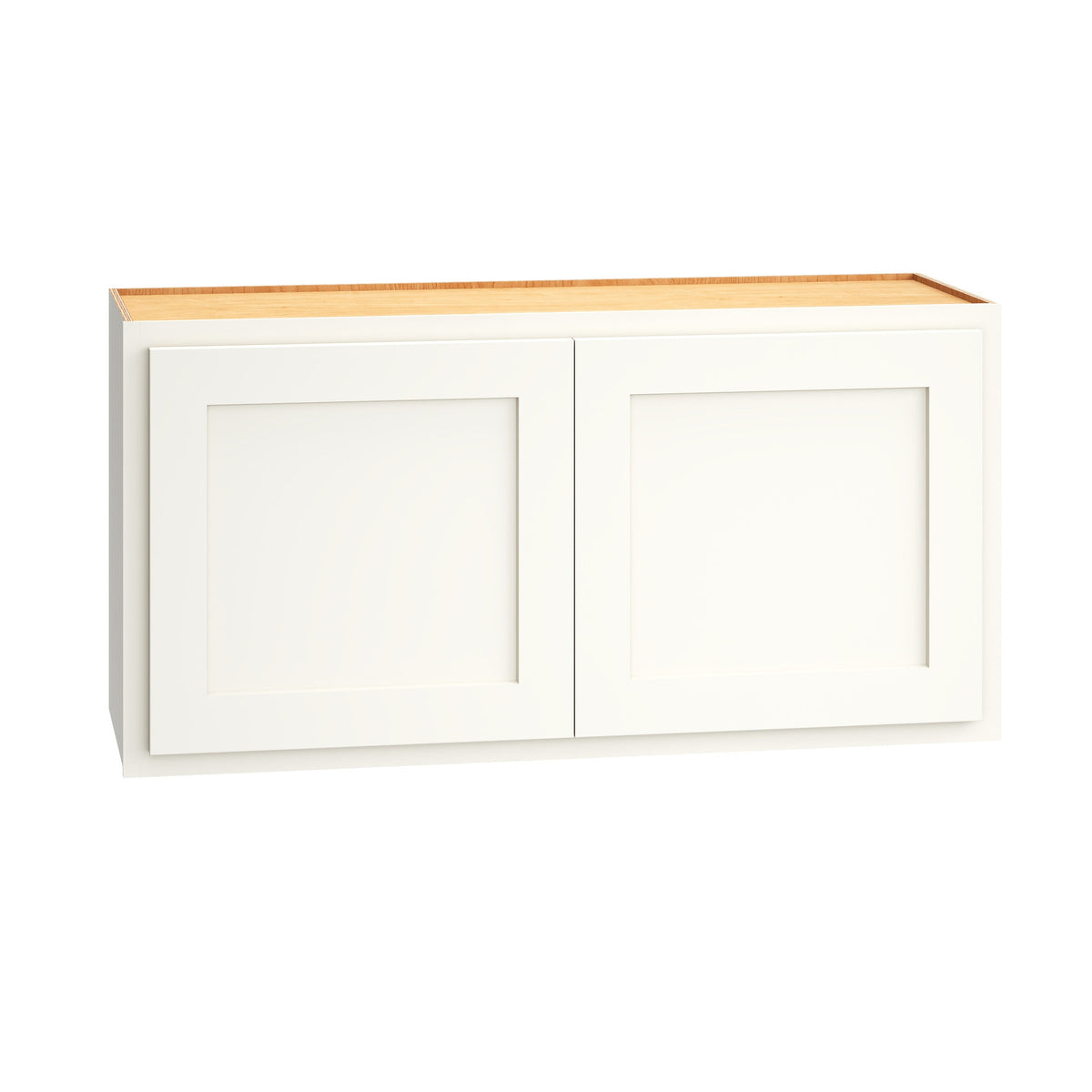 Diamond Express Jamestown 36-in W x 18-in H x 12-in D White Partial Overlay Wall Fully Assembled Plywood Cabinet (Recessed Panel Shaker Door Style)