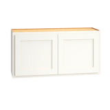 Diamond Express Jamestown 36-in W x 18-in H x 12-in D White Partial Overlay Wall Fully Assembled Plywood Cabinet (Recessed Panel Shaker Door Style)