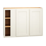 Diamond Express Jamestown 42-in W x 30-in H x 12-in D White Partial Overlay Blind Corner Wall Fully Assembled Plywood Cabinet (Recessed Panel Shaker Style)