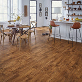 STAINMASTER Willow Creek Hickory 12-ft W Cut-to-Length Waterproof Low-Gloss Wood-Look Sheet Vinyl Flooring, 9.84-mil Wear Layer