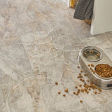 STAINMASTER (Sample) Midtown Slate Waterproof Marble-Look Glue-Down Sheet Vinyl Flooring Sample