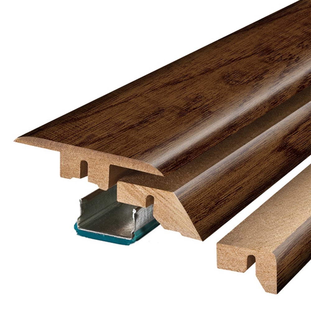 SimpleSolutions 2.37-in x 78.7-in Harrison Hickory/Marvino Hickory MDF 4-in-1 Floor Moulding