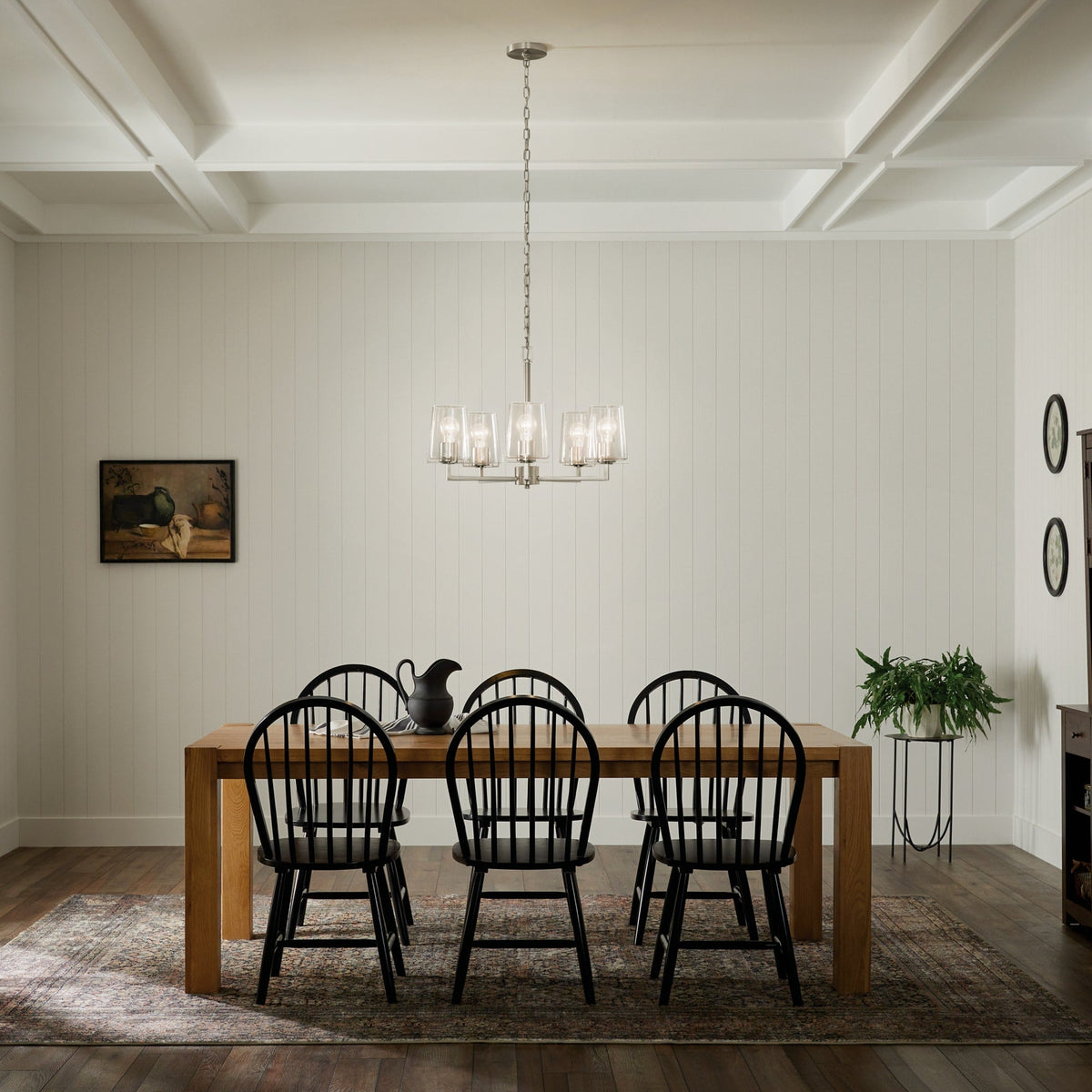 Kichler Birk 5-Light Brushed Nickel Farmhouse Chandelier