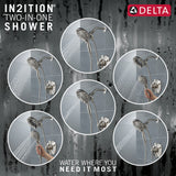 Delta Nura Stainless 1-Handle In2ition Shower Faucet with Valve, 6.5-in Round Head