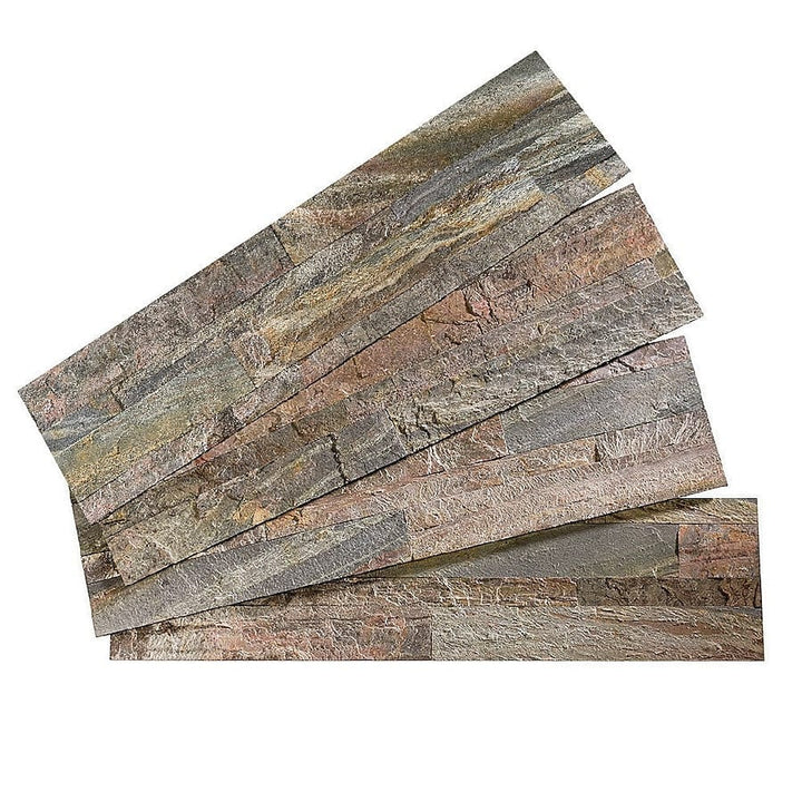 Aspect Stone Weathered Quartz 6-in x 24-in Natural Stone Quartz Stacked Stone Look Peel and Stick Wall Tile (0.97-sq. ft/ Piece)