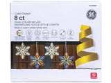 GE Color Choice 96-Count Multi-function Color-Changing Mini LED Plug-In Christmas Icicle Lights (Snowflake, 8-Count, 7-ft)