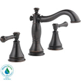 Delta Cassidy Venetian Bronze 2-Handle Widespread WaterSense Bathroom Sink Faucet with Drain, 1.2 GPM