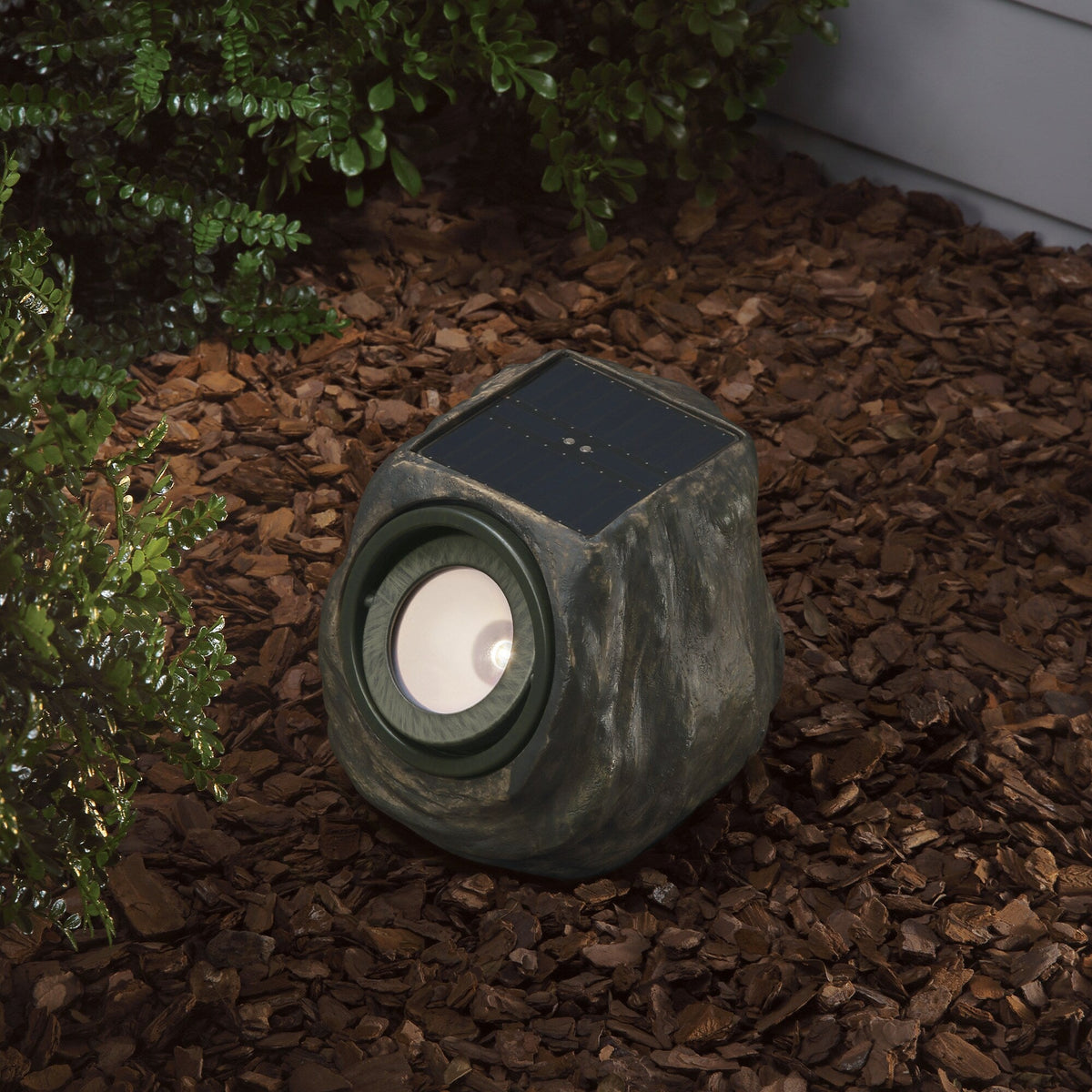 Portfolio 30-Lumen Grey Solar LED Landscape Flood Light