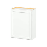 Hugo&Borg PRO Glendale 24-in W x 30-in H x 12-in D Pure White Wall Ready To Assemble Plywood Cabinet (Recessed Panel Shaker Door Style)