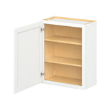 Hugo&Borg PRO Glendale 24-in W x 30-in H x 12-in D Pure White Wall Ready To Assemble Plywood Cabinet (Recessed Panel Shaker Door Style)