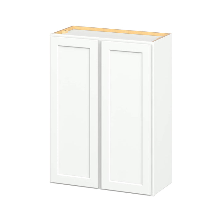 Hugo&Borg PRO Glendale 27-in W x 36-in H x 12-in D Pure White Wall Ready To Assemble Plywood Cabinet (Recessed Panel Shaker Door Style)