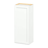 Hugo&Borg PRO Glendale 18-in W x 42-in H x 12-in D Pure White Wall Ready To Assemble Plywood Cabinet (Recessed Panel Shaker Door Style)