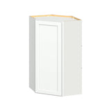 Hugo&Borg PRO Glendale 24-in W x 42-in H x 24-in D Pure White Diagonal Corner Wall Ready To Assemble Plywood Cabinet (Recessed Panel Shaker Style)