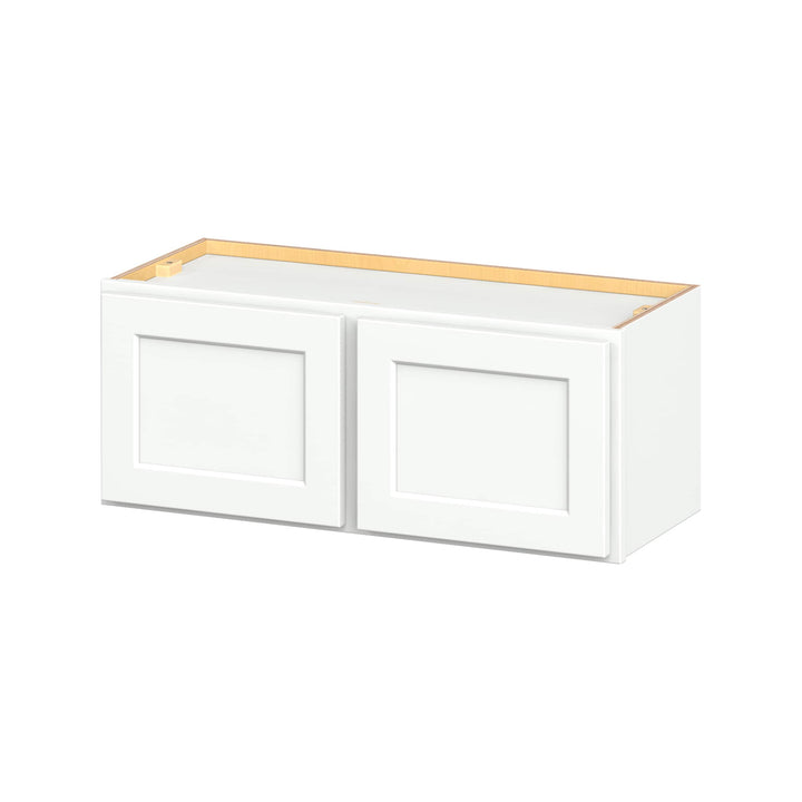 Hugo&Borg PRO Glendale 30-in W x 12-in H x 12-in D Pure White Wall Ready To Assemble Plywood Cabinet (Recessed Panel Shaker Door Style)