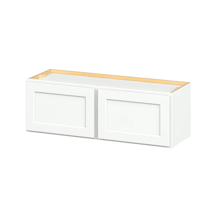 Hugo&Borg PRO Glendale 36-in W x 12-in H x 12-in D Pure White Wall Ready To Assemble Plywood Cabinet (Recessed Panel Shaker Door Style)