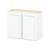 Hugo&Borg PRO Glendale 30-in W x 24-in H x 12-in D Pure White Wall Ready To Assemble Plywood Cabinet (Recessed Panel Shaker Door Style)