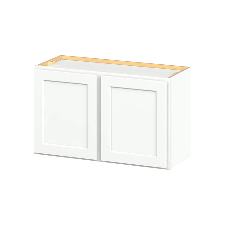 Hugo&Borg PRO Glendale 30-in W x 18-in H x 12-in D Pure White Wall Ready To Assemble Plywood Cabinet (Recessed Panel Shaker Door Style)