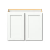 Hugo&Borg PRO Glendale 30-in W x 24-in H x 12-in D Pure White Wall Ready To Assemble Plywood Cabinet (Recessed Panel Shaker Door Style)