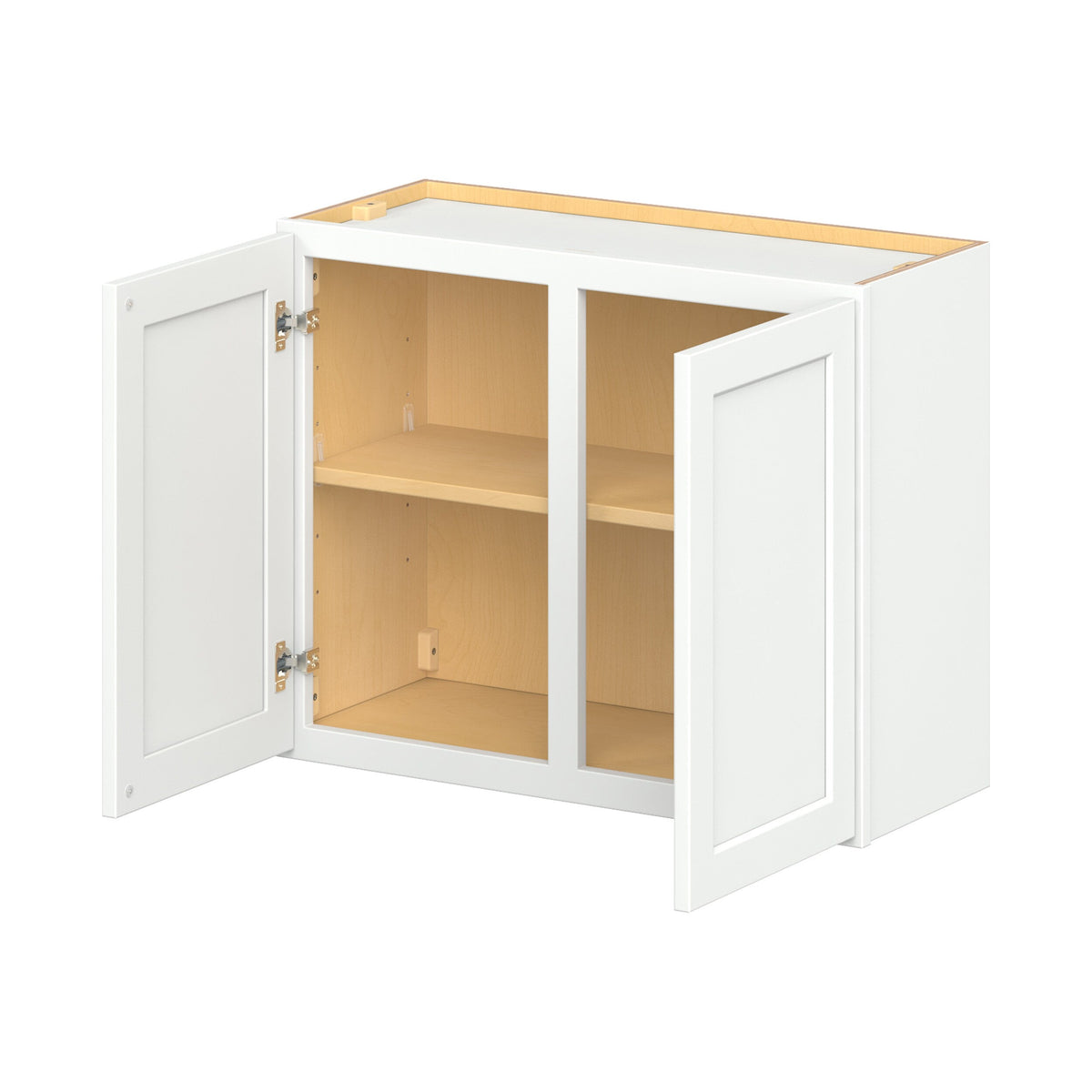 Hugo&Borg PRO Glendale 30-in W x 24-in H x 12-in D Pure White Wall Ready To Assemble Plywood Cabinet (Recessed Panel Shaker Door Style)