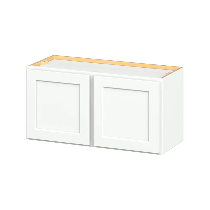 Hugo&Borg PRO Glendale 30-in W x 15-in H x 12-in D Pure White Wall Ready To Assemble Plywood Cabinet (Recessed Panel Shaker Door Style)