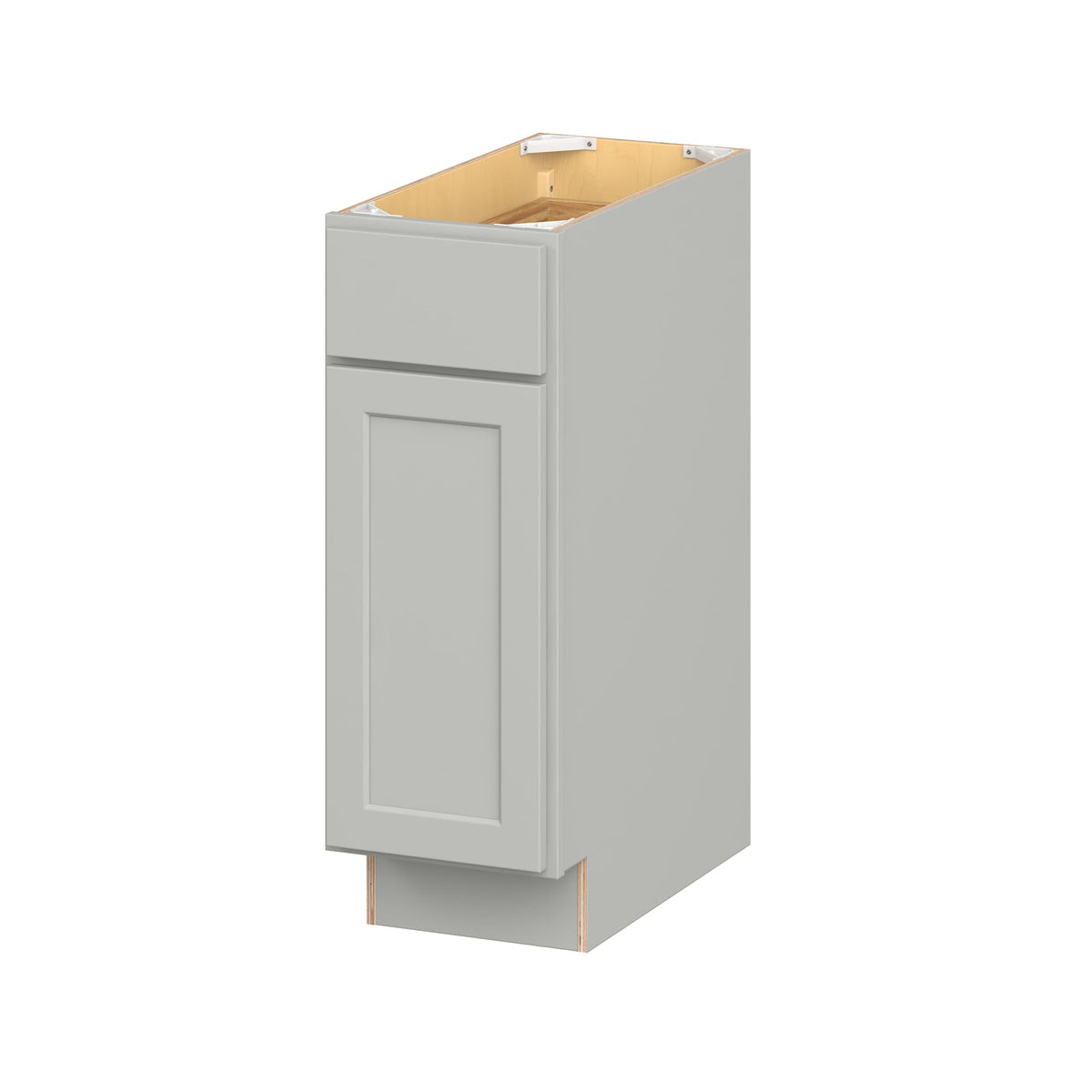 Hugo&Borg PRO Jasper 12-in W x 34.5-in H x 24-in D Whisper Gray 1-Drawer Base Ready To Assemble Plywood Cabinet (Flat Panel Shaker Style)