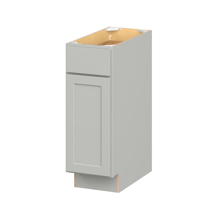 Hugo&Borg PRO Jasper 12-in W x 34.5-in H x 24-in D Whisper Gray 1-Drawer Base Ready To Assemble Plywood Cabinet (Flat Panel Shaker Style)