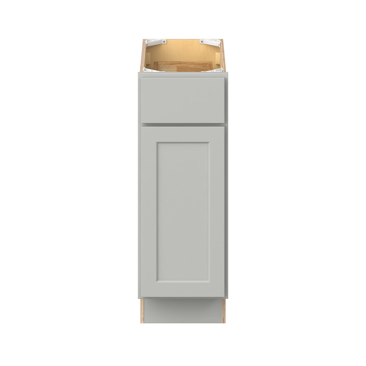 Hugo&Borg PRO Jasper 12-in W x 34.5-in H x 24-in D Whisper Gray 1-Drawer Base Ready To Assemble Plywood Cabinet (Flat Panel Shaker Style)