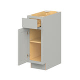 Hugo&Borg PRO Jasper 12-in W x 34.5-in H x 24-in D Whisper Gray 1-Drawer Base Ready To Assemble Plywood Cabinet (Flat Panel Shaker Style)