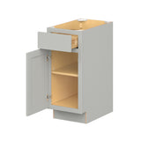 Hugo&Borg PRO Jasper 15-in W x 34.5-in H x 24-in D Whisper Gray 1-Drawer Base Ready To Assemble Plywood Cabinet (Flat Panel Shaker Style)