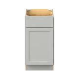 Hugo&Borg PRO Jasper 18-in W x 34.5-in H x 24-in D Whisper Gray 1-Drawer Base Ready To Assemble Plywood Cabinet (Flat Panel Shaker Style)