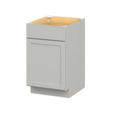 Hugo&Borg PRO Jasper 21-in W x 34.5-in H x 24-in D Whisper Gray 1-Drawer Base Ready To Assemble Plywood Cabinet (Flat Panel Shaker Style)