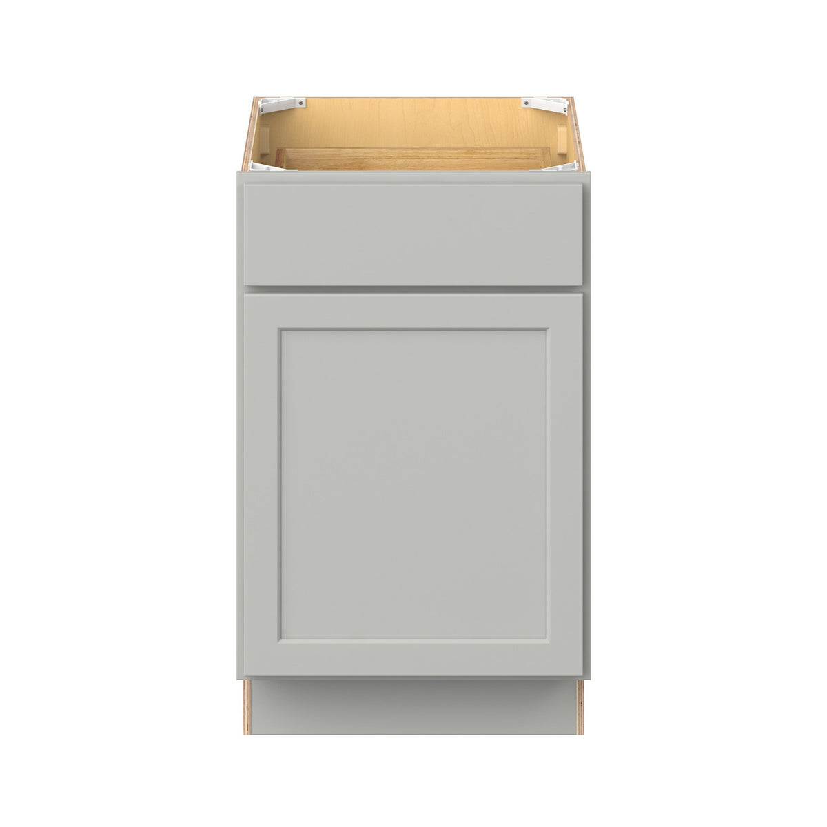 Hugo&Borg PRO Jasper 21-in W x 34.5-in H x 24-in D Whisper Gray 1-Drawer Base Ready To Assemble Plywood Cabinet (Flat Panel Shaker Style)