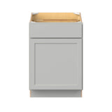 Hugo&Borg PRO Jasper 24-in W x 34.5-in H x 24-in D Whisper Gray 1-Drawer Base Ready To Assemble Plywood Cabinet (Flat Panel Shaker Style)