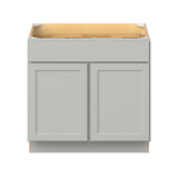 Hugo&Borg PRO Jasper 36-in W x 34.5-in H x 24-in D Whisper Gray 1-Drawer Base Ready To Assemble Plywood Cabinet (Flat Panel Shaker Style)