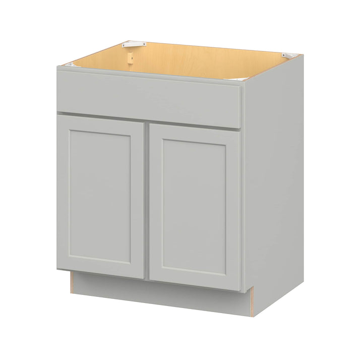 Hugo&Borg PRO Jasper 30-in W x 34.5-in H x 24-in D Whisper Gray Blind Sink Base Ready To Assemble Plywood Cabinet (Flat Panel Shaker Style)