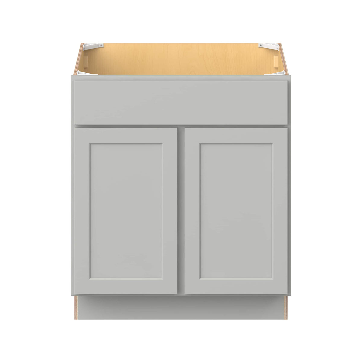 Hugo&Borg PRO Jasper 30-in W x 34.5-in H x 24-in D Whisper Gray Blind Sink Base Ready To Assemble Plywood Cabinet (Flat Panel Shaker Style)