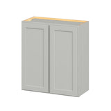 Hugo&Borg PRO Jasper 27-in W x 30-in H x 12-in D Whisper Gray Wall Ready To Assemble Plywood Cabinet (Flat Panel Shaker Door Style)