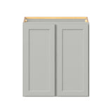 Hugo&Borg PRO Jasper 27-in W x 30-in H x 12-in D Whisper Gray Wall Ready To Assemble Plywood Cabinet (Flat Panel Shaker Door Style)
