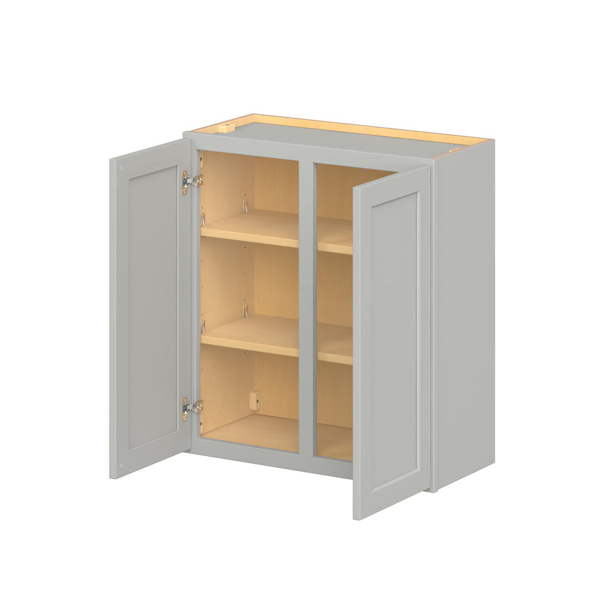 Hugo&Borg PRO Jasper 27-in W x 30-in H x 12-in D Whisper Gray Wall Ready To Assemble Plywood Cabinet (Flat Panel Shaker Door Style)